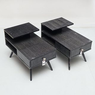 Pair Mid-Century Modern style end tables