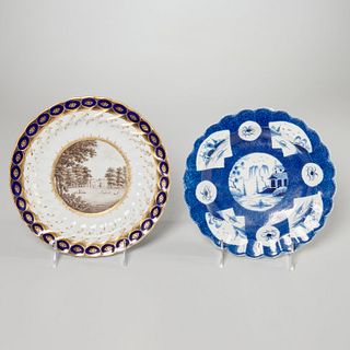 (2) Nice 18th c. porcelain dishes, incl. Bow