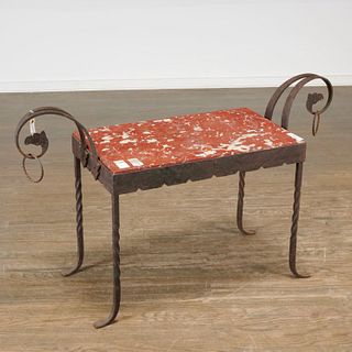 Spanish Revival wrought iron table or bench