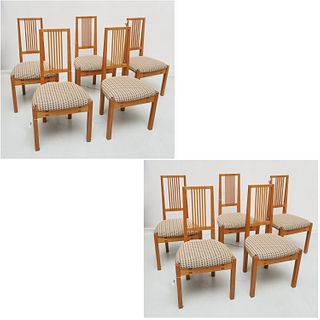 Set (10) Geoffrey Noden Studios dining chairs