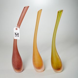 (3) Laura De Santillana for Arcade, Murano vases