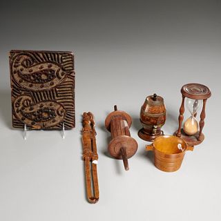 Antique and Folk woodenware group