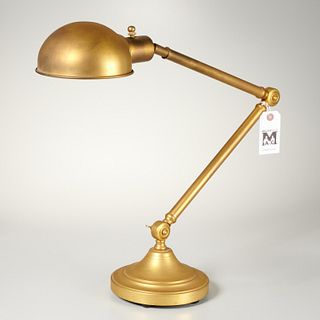 Articulated gold finish desk lamp