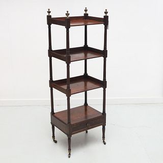 Victorian bronze mounted four-tier etagere