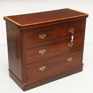 William IV banded mahogany chest of drawers