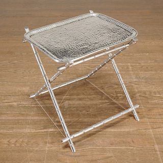 Arthur Court (attrib) aluminum tray table