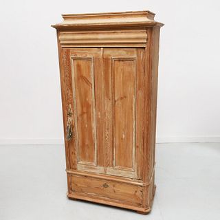 Small Continental carved pine cabinet