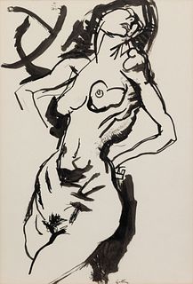 Renato Guttuso 
(Italian, 1912-1987)
Female Nude