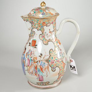 Large Chinese famille rose porcelain milk jug