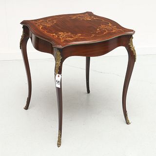 Louis XV style marquetry inlaid table