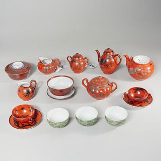 Group Japanese porcelain tea wares