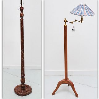 (2) Decorator floor lamps