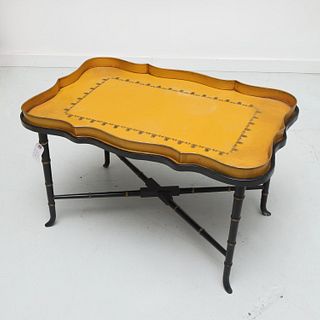 Regency style tole tray coffee table