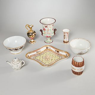 Old Continental & English porcelains group