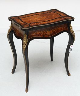 Napoleon III marquetry vanity or work table