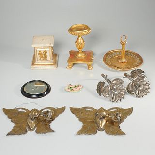 Antique decorative objects grouping