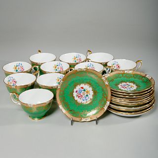 Set Crown Staffordshire teacups and saucers
