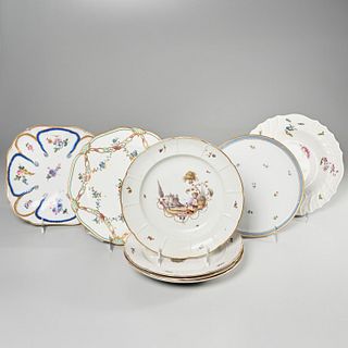 Ludwigsburg, Vienna, & Sevres porcelain dishes