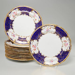 Set (12) A.J. Wilkinson Staffordshire plates