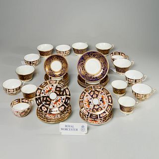 Royal Worcester & Derby porcelain cups & saucers