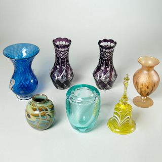 Antique & Modernist art glass grouping