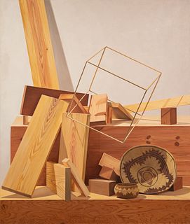 Stephen Lorber
(American, b. 1943)
Still Life with Thin Cube, 1973