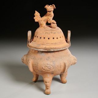 Old Tang-style Chinese terracotta censer