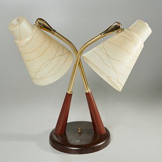 Mid-Century Modern double gooseneck lamp