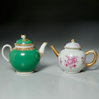 Royal Worcester & Chinese Export porcelain teapots