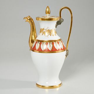 Old Paris gilt porcelain coffee pot
