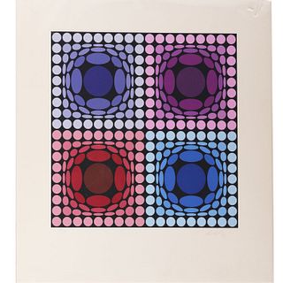 Victor Vasarely, small signed serigraph