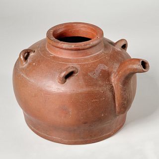 Japanese earthenware jug, ex. Wiliam Lipton