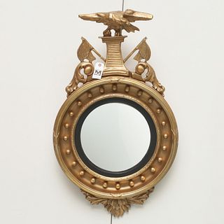 Henredon Natchez giltwood bullseye mirror