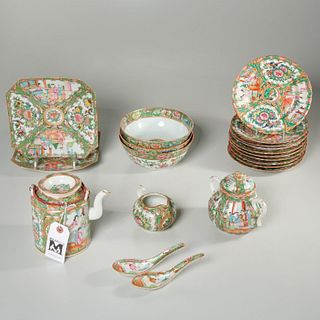 Group Chinese Export rose medallion porcelains