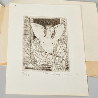 Marcel Jean, Oeuvres Graphique w/ signed etching