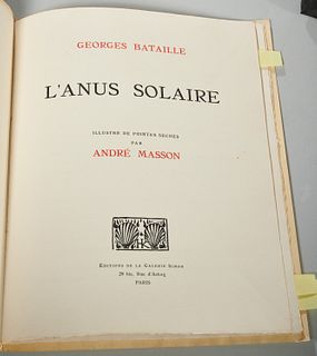 [Masson] Georges Bataille, L'Anus Solaire, signed