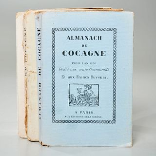 [Cookery] (3) Vols. Almanach de Cocagne, 1920-1922