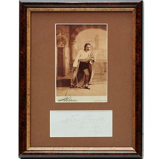 Edwin Booth, photograph and autograph