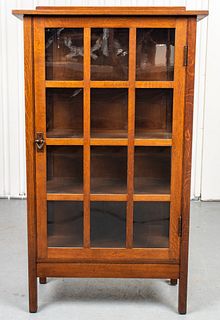 Stickley Oak Mission Bookcase Cabinet