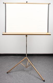 Mid-Century Vintage Collapsible Projection Screen