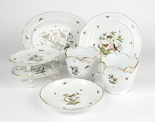A group of Herend ''Rothschild Bird'' porcelain
