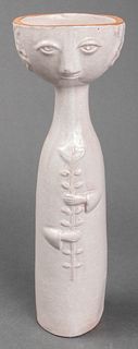 Wiinblad Style Whimsical Figural Pottery Vessel