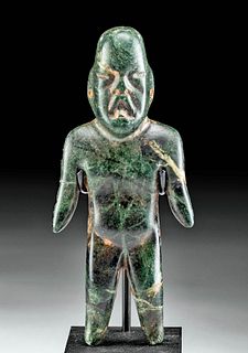 Superb Olmec Greenstone Standing Figure