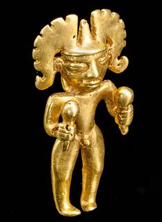 Colombian International Group Gold Figural Pendant