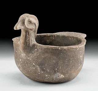 Mississippian Pottery Effigy Duck Vessel w/ TL
