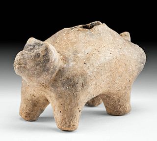 Pre-Contact Mississippian Pottery Bear Vessel, TL Tested