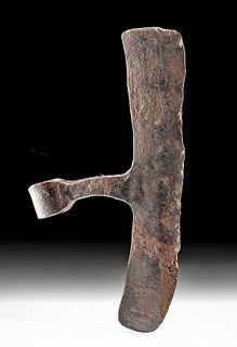 Massive 12th C. European Medieval Iron Axe Head