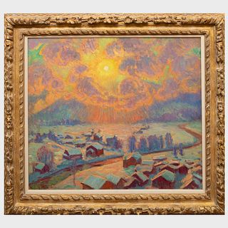 William Horton (1865-1936): Sun Corroding the Clouds, Gstaad