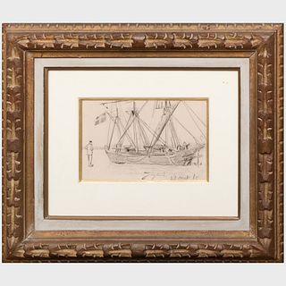 Johan Barthold Jongkind (1819-1891): Study of a Ship