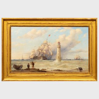 Samuel Walters (1811-1882): A Ship Entering the Mercy in the Old Rock Channel